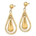 thumbnail image 2 of 14K Yellow Gold Polished Dangle Post Earrings, 2 of 7