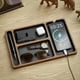 thumbnail image 3 of Bandeja Organizadora de Sintético con 4 Compartimentos, de Madera, para Mesita de Noche, para Guardar Teléfono, Joyas, Escritorios y Tocador., 3 of 5