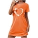 thumbnail image 2 of Camisón corto de talla grande para mujer, camisón de manga corta con estampado de pecho a la moda, camisón para mujer, 2 of 5