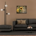 thumbnail image 6 of Rustic Farm Sunflower Wall Art Butterfly Hummingbird Canvas Print Paintings Framed Inspirational Quotes Pictures Modern Home Decor For Living Room Kitchen Bathroom Ready To Hang,12x16 Inch, 6 of 6
