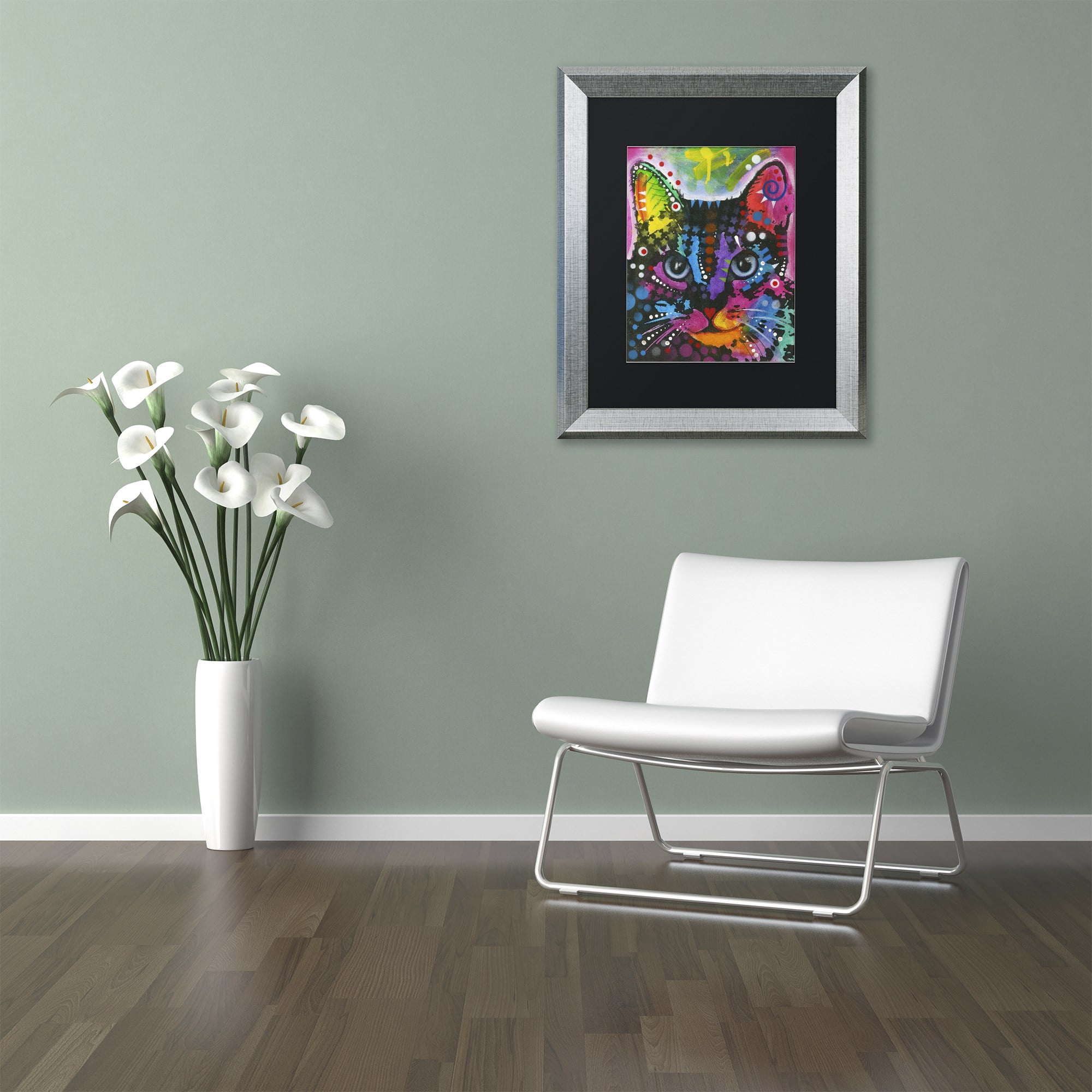 Trademark Fine Art "12" Canvas Art by Dean Russo, Black Matte, Silver Frame