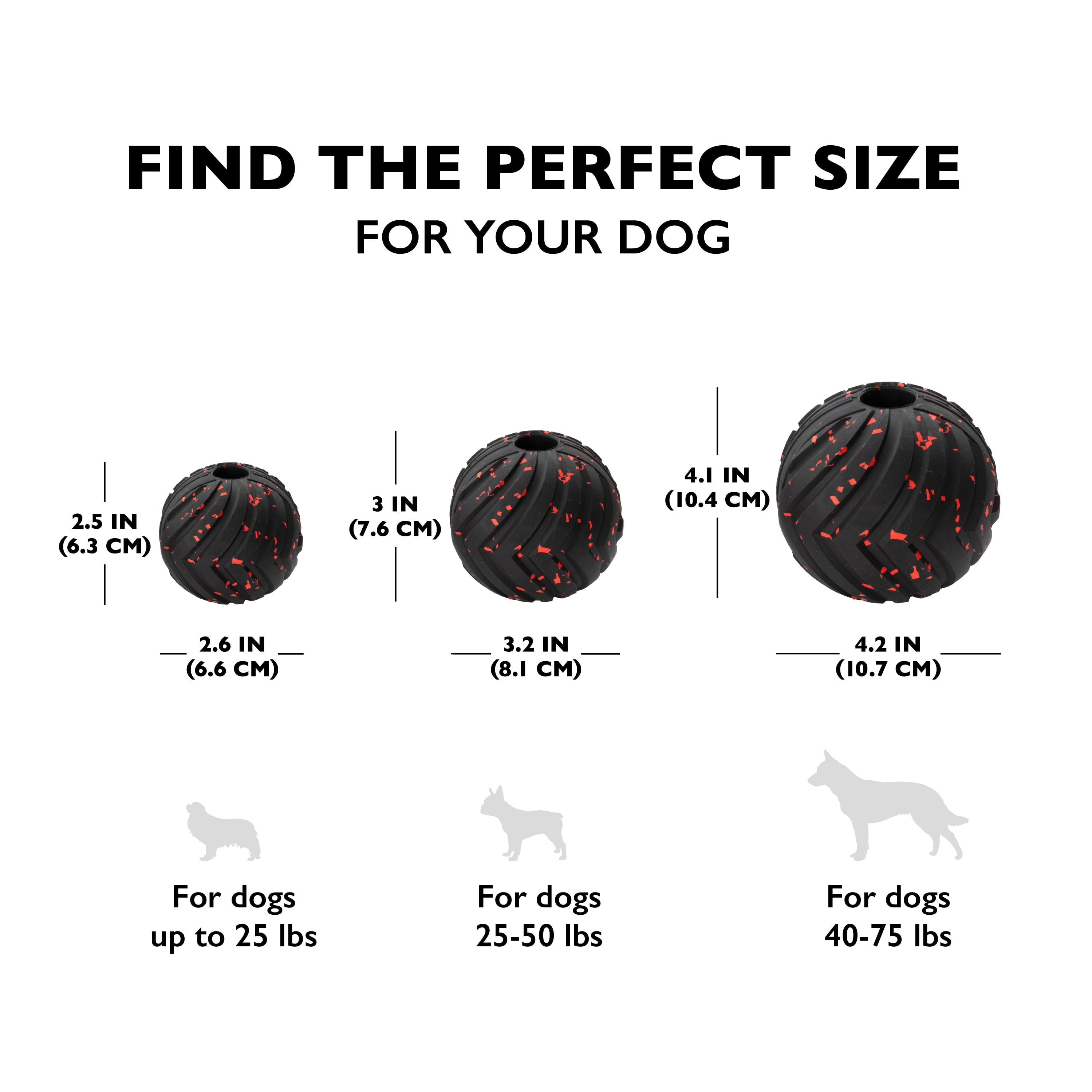 Mammoth Supreme Fetch Ball for Dogs, Large, 4 in, Durable Design