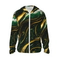 thumbnail image 2 of Lsque Green Marble UPF 50+ Lightweight Sun Protection Men's Women's Long Sleeve Shirt, Hoodie Performance -3X-Large, 2 of 9
