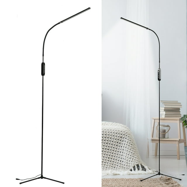 Control Remoto De Luz De Piso Ajustable, 5 Niveles De Brillo, 3 Modos De Color, 12W Lámpara De Soporte Moderno De LED De 12W De 172 Cm De Altura Para Sala De Estar, Dormitorio,