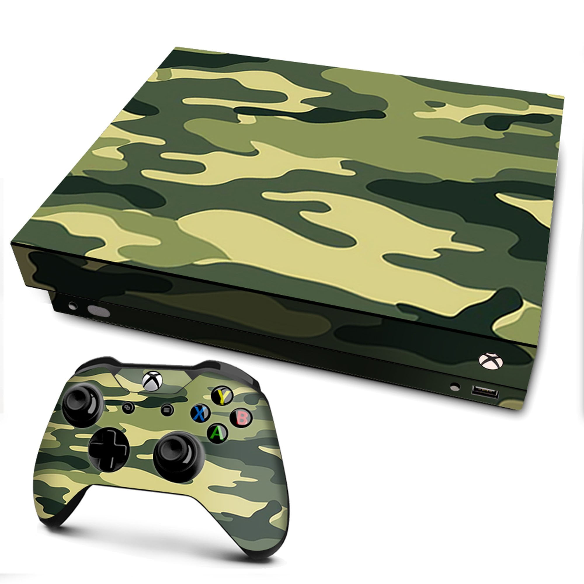 Calligrapher Riskeren definitief Skins Decal Vinyl Wrap for Xbox One X Console - decal stickers skins cover  -Green Camo original Camouflage - Walmart.com