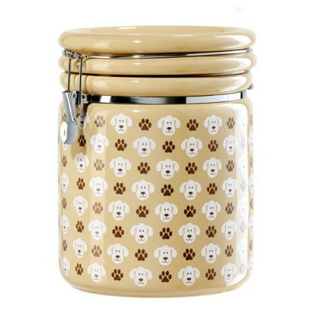 - Oggi 8306 Ceramic Airtight Dogs and Paws Pet Treat Canister