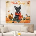 thumbnail image 2 of Happy Thanksgiving Scottish Terrier with Turkey Pumpkins Autumn Vibes Tapestry Scottie Dog Lover Gifts Wall Hanging Backdrop Home Decor - 12018, 2 of 5