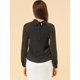 thumbnail image 5 of Blusa Oficina ReuniÃ³n Cuello Alto Linterna Lunares Negro T XL Unique Bargains Blusa, 5 of 6
