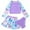 m-Purple, variant on LRen Swimming Suit for Girls 3 Piece Ruffles Bikini Bottoms for Girls Funny Summer Rash Guard Bathing Suits Girl Beach Swimwear Swimming Bikini Set