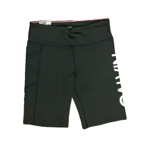 Calvin Klein Women's Performance High Waist 9" Printed Bike Shorts w/ Pocket