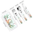 thumbnail image 2 of Gaeub Animals-1 Print 3-Piece Children Knife Spoon Fork Set,Stainless Steel Child Flatware Set,Kids Utensils Set with Case for Lunch Box (Fork Spoon Knife Combo), 2 of 8