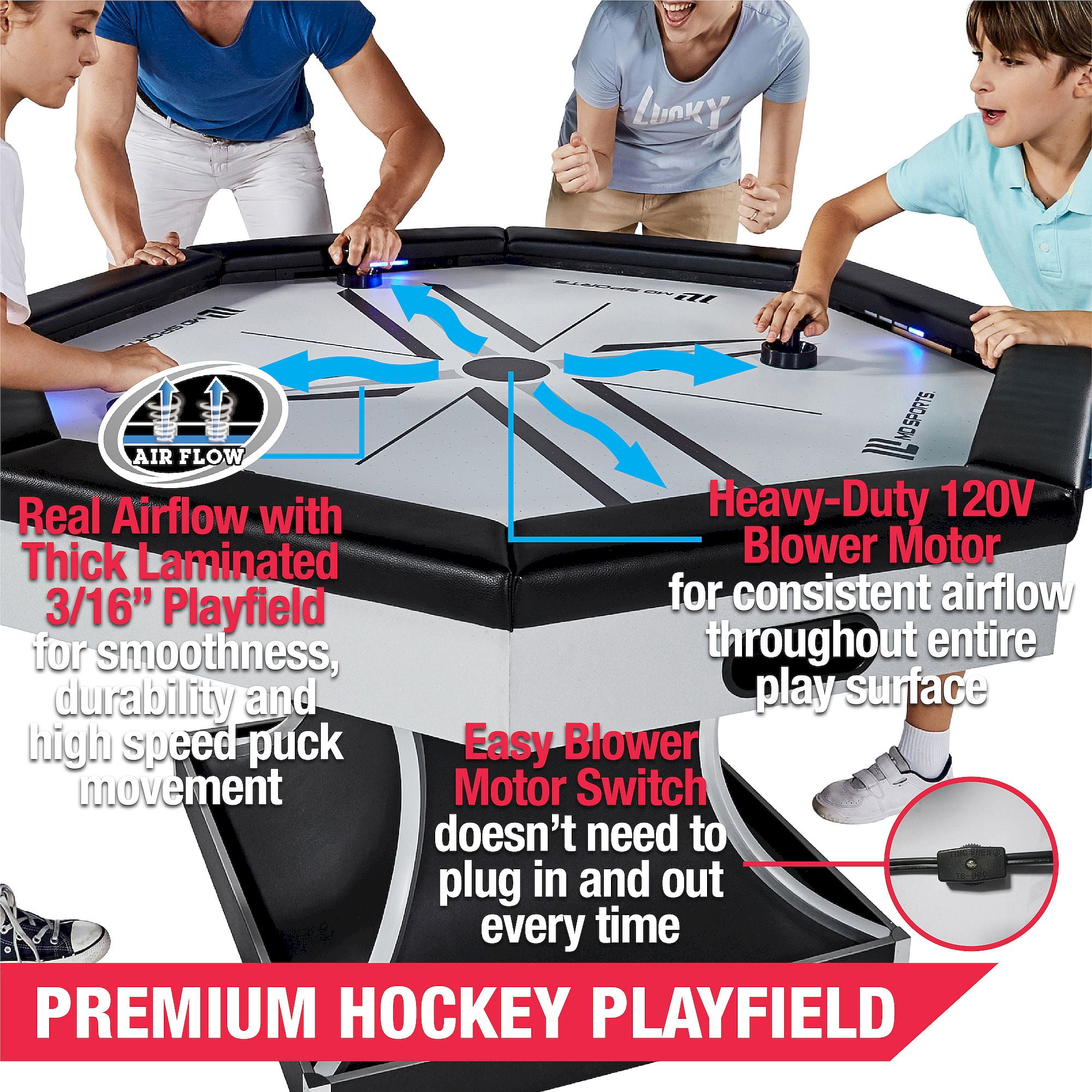MD Sports 24 in propulsé Air hockey table de jeu pour enfants neuf en boîte! environ 60.96 cm 