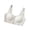 Gray, variant on Ladies Solid Wireless Adjustable Strap Breathable Seamless Support Front Zip Closure Bra