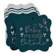 thumbnail image 3 of Inkdotpot Hang Tags Baby It's Cold Outside Baby Shower Favor Bracket Shape Gift Tags Real Rose Gold Foil Bonbonniere Tag Pack Of 50, 3 of 7