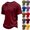 27# Wine, variant on Men's Casual Henley Shirts Classic Button Short Sleeve T-Shirt Summer Basic Lightweight Tees Tops Beach Vacation Clothes Yellow 4XL