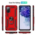 thumbnail image 2 of Samsung Galaxy S20 FE Case with 360 Rotating Ring Holder, Dteck Hybrid Rugged Shockproof Case Compatible Magnetic Car Mount Ring Grip Kickstand Cover for Samsung Galaxy S20 Fan Edition 5G, Red, 2 of 7