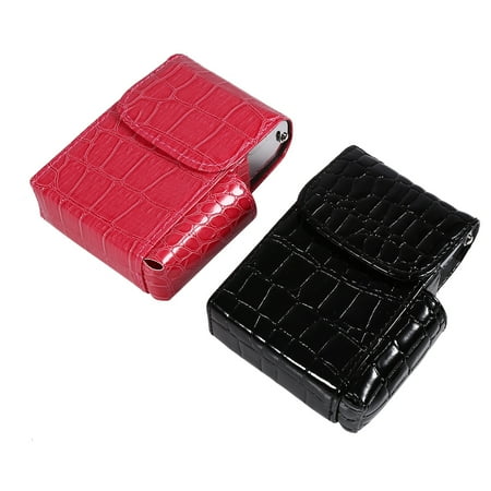 Decorative Cigarette Case Dilwe Cigarette Case Pu Leather Tobacco Pouch Lighter Holder Name Card Storage Container New, Cigarette Storage organizer, Cigarette organizer ()