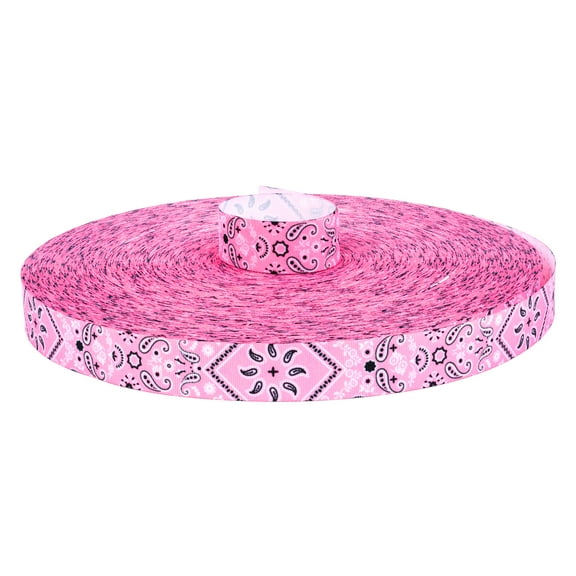 Country Brook Design® 7/8 Inch Pink Bandana Grosgrain Ribbon, 10 Yards