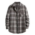 thumbnail image 2 of Men's Plaid Dress Shirts Long sleeve,Plaid Shirts,Flannel Plaid Shirt for Men Regular Fit Button Down Shirts Long Sleeve Casual Button Up Plaid Shirts Tops, 2 of 7