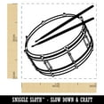 thumbnail image 2 of Snare Drum Percussion Musical Instrument Self-Inking Rubber Stamp Ink Stamper - Black Ink - Small 1 Inch, 2 of 7