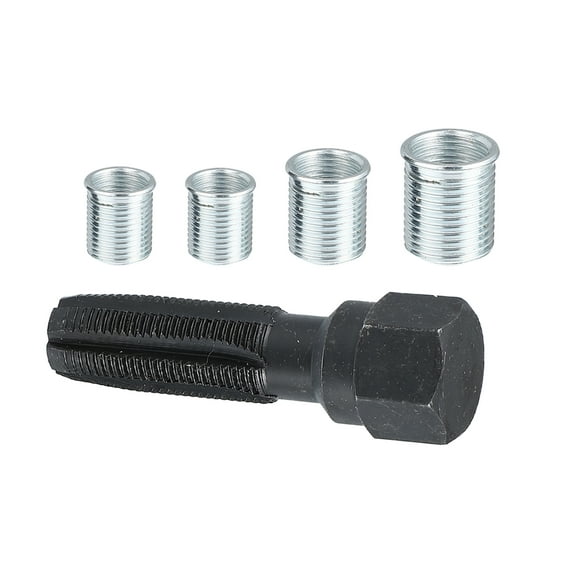 5 Pcs 14mm Auto Cylinder Head Rethreaded Kit Reamer Cylinder Thread Repair Tool Spark Plug Rethreader Kit
