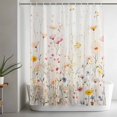 thumbnail image 4 of Country Colorful Flower Leaves on Vintage Shower Curtain for Bathroom, Summer Floral Waterproof Shower Curtains Washable Quick Dry with Hooks Bathtub Curtains 72x72IN, 4 of 9
