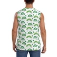 thumbnail image 4 of KLL St. Patrick's Day rainbows Print Workout Tank Tops Gym Sleeveless Fitness Muscle Tee-Small, 4 of 7