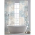 thumbnail image 4 of Aqua Beige Ombre Sheer Curtains 96 Inch Length 2 Panels Set, Vintage Modern Abstract Voile Window Treatment Semi Sheer Long Curtains Drapes for Bedroom/Living Room/Kitchen 52"x96"x2, 4 of 7
