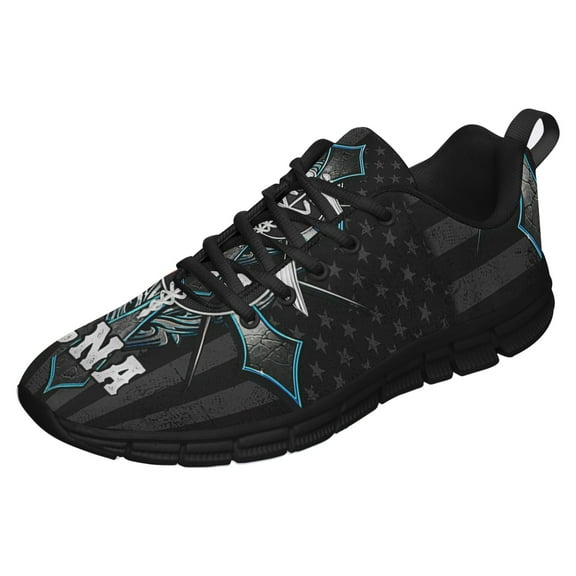 Cna And Christian Cross Running Shoes Sneakers Mesh Black Size 3.5