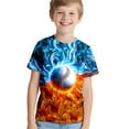 thumbnail image 4 of XUELUO Boys Athletic Shirts Summer Tie Dye Baseball Print Crew Neck Short Sleeve Casual Tops T Shirts Holiday Wear,Blue,3-4 Years, 4 of 5