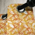 thumbnail image 3 of Ambesonne Autumn Grommet Curtain, Fall Leaf Silhouettes, 50" x 84", Marigold Orange White, 3 of 6