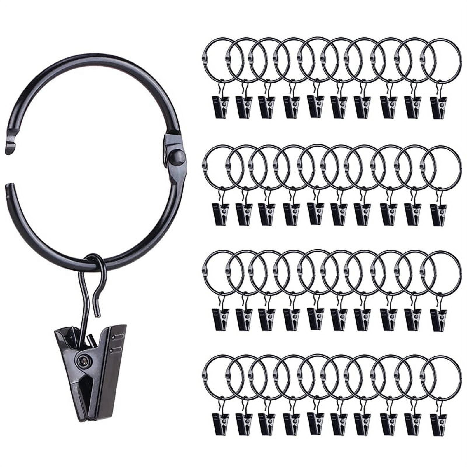 50pcs Heavy Duty Curtain Track Glider Hooks Curtain Track Sliding Rollers 