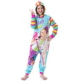 thumbnail image 3 of JoJo Siwa Girls' Stay Cool Zippered Sleeper Set Sleep Pajama Jumpsuit, 3 of 7