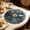 D, variant on Round Floral Placemats Blue Gold Vinyl Table Mats,Place Mats for Dinning Table Setting Christmas Wedding Thanksgiving Party Decoration