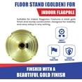 thumbnail image 3 of Super Tough Floor Stand Base for Indoor Flagpole - Metallic Gold | Durable ABS Plastic | Fits 1" to 1 1/4" Poles | Unweighted with Fillable Design | Easy Assembly with Elegant Gold Finish, 3 of 6