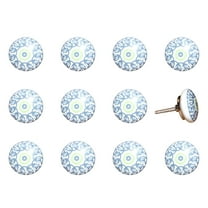 Knob-It Vintage Hand Painted Cabinet and Drawer Knobs 12-Piece Set 5 Inch