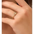 thumbnail image 4 of vylahjewellery Dainty Bezel Round Cut 14K Yellow Gold Moissanite Diamond Ring 1 CT Engagement Ring for Special One, 4 of 5