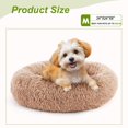thumbnail image 3 of JOINSUN Calming Donut Dog & Cat Bed, Cozy Fluffy Faux Fur Plush Round Dog Bed, 24 Inch, Brown, 3 of 5