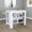 Multicolor, variant on 35 - inch high kitchen table with wide top for sitting meal prep and three storage shelves for pots