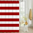 thumbnail image 2 of Red and White Stripe Shower Curtain for Bathroom, Waterprrof Polyester Fabric Shower Curtains Christmas Red Decorative Curtains for Bathroom Curtain Sets with Hooks, Extra Long 72" x 84", 2 of 6