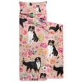 thumbnail image 2 of Bernese Mountain Dogs with Pioneer Flower Toddler Nap Mats for Kids Preschool,59"x22" Sleeping Mat Bag or Kids,Toddler Sleeping Bag,Toddler Nap Mat or Daycare, 2 of 6