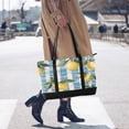 thumbnail image 4 of FORMRS Canvas Laptop Tote Bag for Women with 15.6" Computer Compartments Shoulder Handbag, Retro Lemon Leaves, 4 of 7
