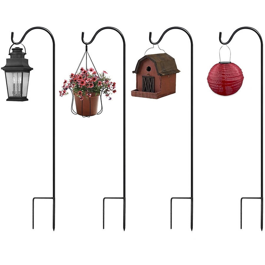 Sorbus Shepherd's Hooks Extendable Garden Planter Stakes for Bird