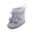 thumbnail image 1 of Unisex Newborn Baby Cotton Booties Non-Slip Sole for Toddler Boys Girls Infant Winter Warm Fleece Cozy Shoes, 1 of 5