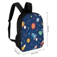 thumbnail image 2 of Space Adventure Rockets Planets Backpack 17in Laptop traveling Bag Bags, 2 of 5
