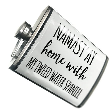 

NEONBLOND Flask Namast ay Home With My Tweed Water Spaniel Simple Sayings