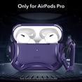 thumbnail image 2 of Funda ESR Cyber Armor Tough con HaloLock para AirPods Pro, color morado, 2 of 9