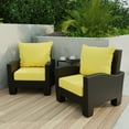 thumbnail image 2 of Jordan Manufacturing 46.5" x 24" Sunray Yellow Solid Rectangular Outdoor Deep Seat Chair Cushion Set with Welt, 2 of 11
