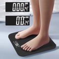 thumbnail image 6 of Xecvkr Electronic Body Weight Scale USB Charging Digital Bathroom Scale High Precision Weighing Sensor 26x26cm Black White, 6 of 7