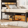 thumbnail image 5 of Tydimor Twin Bed Frames with Headboard & LED Lighted,Standard Storage Bed Platforrm with Storage Underbed, No Box Spring Needed, 5 of 10